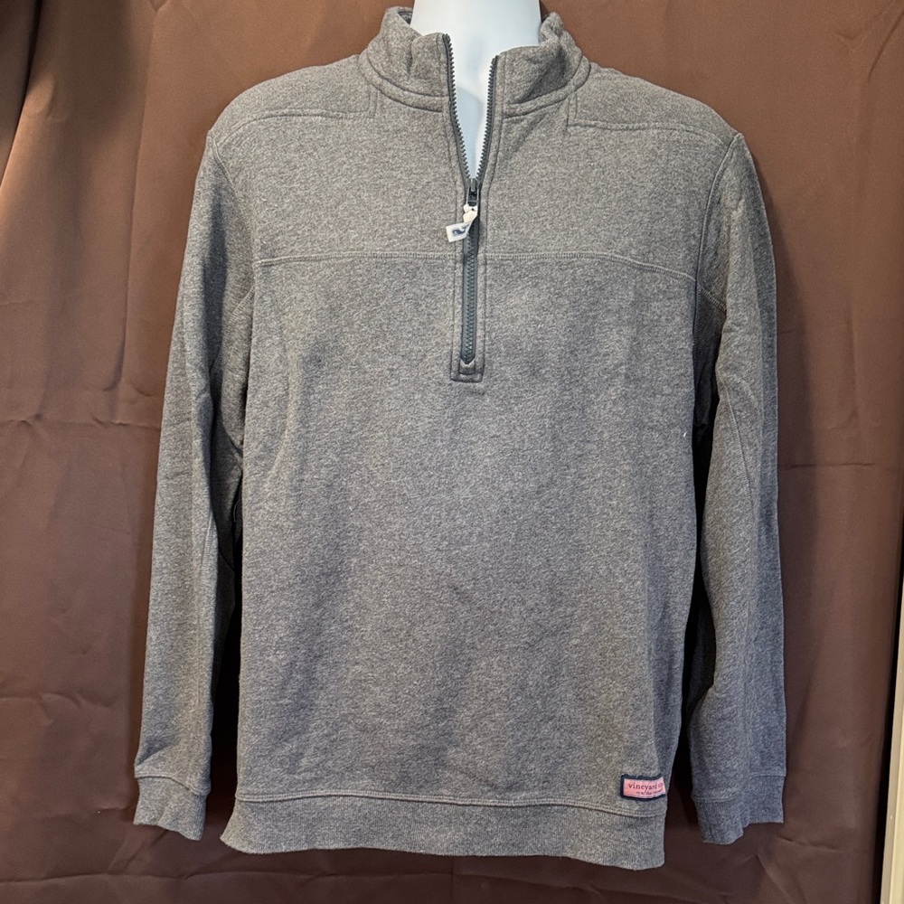 Vineyard Vines Men's Charcoal Zip-Up Sweater